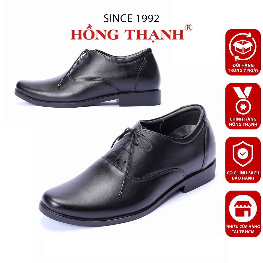 Giày Tây Nam Tăng Chiều Cao HỒNG THẠNH Da Bò Cao Cấp Đế Cao 6cm - 3236