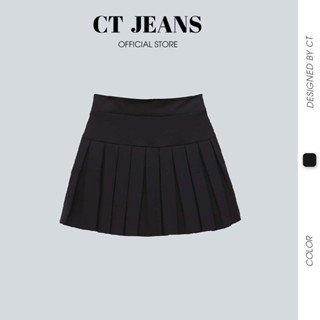 <XẢ KHO GIÁ SẬP SÀN> Chân váy xếp ly - Quần váy màu đen trơn chất vải umi cao cấp chống nhăn CP36, CT JEANS