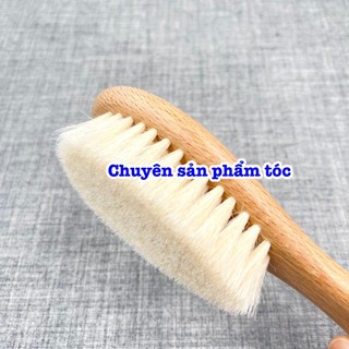 ✅ Barber Chổi phủi tóc Barber MS059 cao cấp cán gỗ sang trọng kích thước 18cm x 8cm lông quét 2cm phù hợp cho tiệm tóc