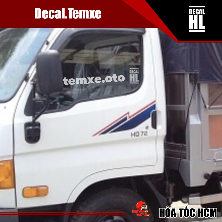 Tem dán xe tải Hyundai Hd72 , Hd65. Tem xe tải Hd 65 , hd 72 dán xe Huynhdai