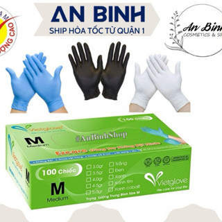 (Q1-HCM) 10 HỘP Găng Tay Y Tế Nitrile Không Bột Vietgolve - Bao Tay Không Bột Màu Xanh - Găng Tay Nitrile
