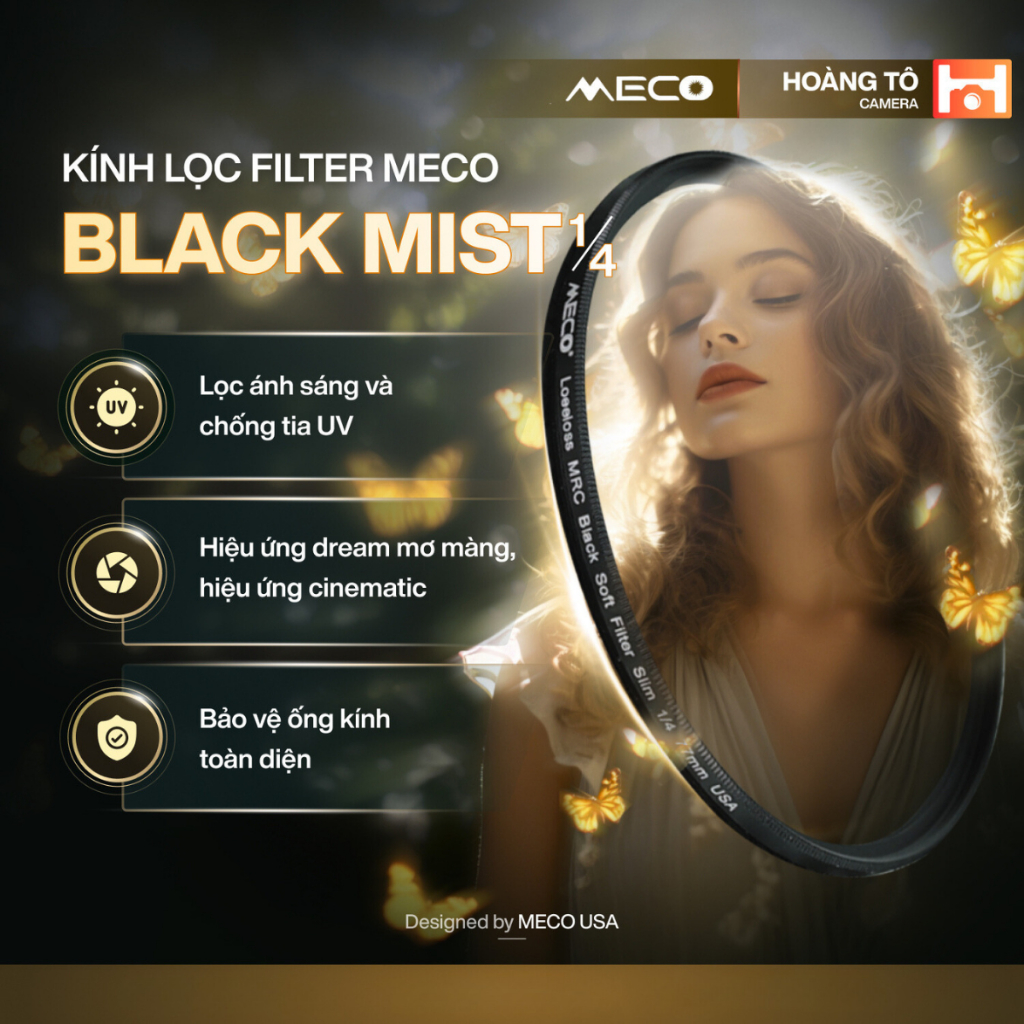 Kính lọc Filter MECO Black Mist ¼ Cao cấp – Chính hãng từ Mỹ