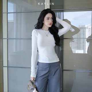 Áo thun KAYLIN tay dài form Basic chất vải thun giấy mềm mỏng nhẹ thoáng mát phong cách - N2305