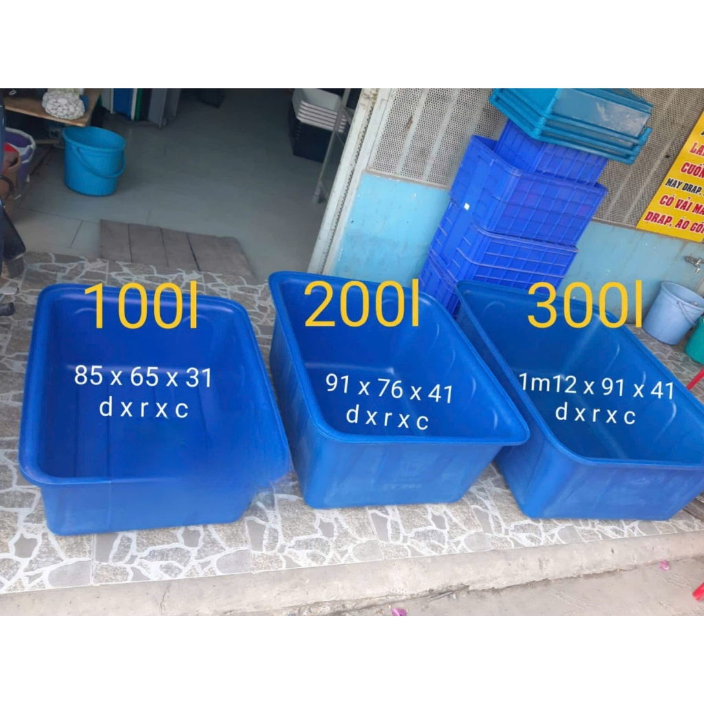 Tank nhựa nuôi cá 200 lít