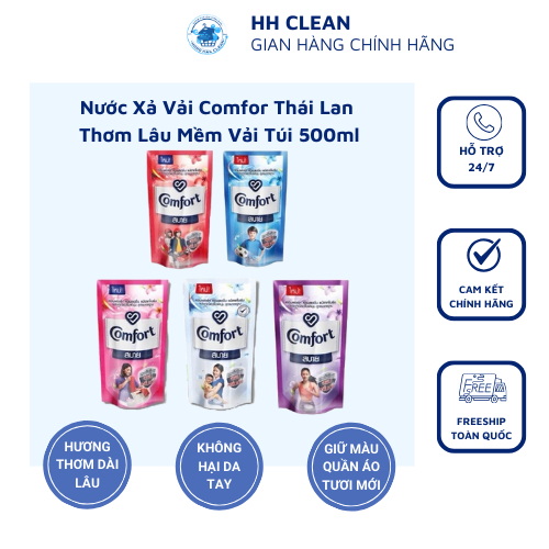 Nước Xả Vải Comfor Thái Lan Thơm Lâu Mềm Vải _ Túi 500ML
