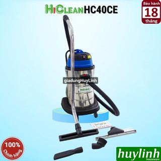 Máy hút bụi công nghiệp hiclean hc40ce - 40 lít - hút khô và ướt