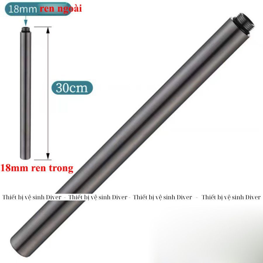 Thanh nối mạ titan tăng chiều cao sen cây tắm đứng lên 30cm (Chuyên dùng cho sen cây phím đàn)