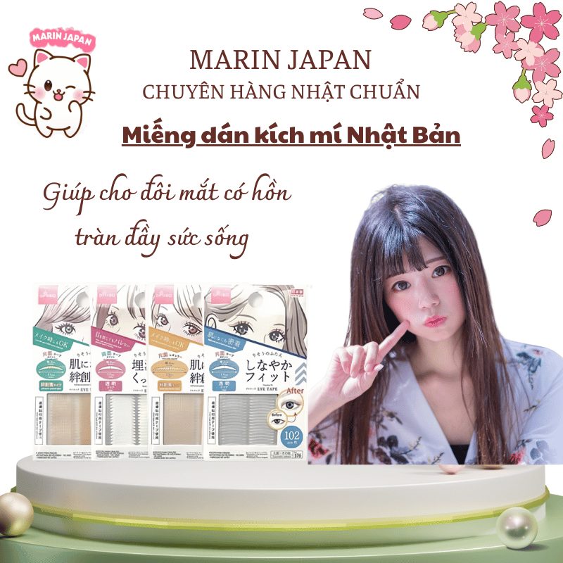 (HÀNG CHUẨN NHẬT) Miếng Dán kích mí hàng nội địa Nhật Bản