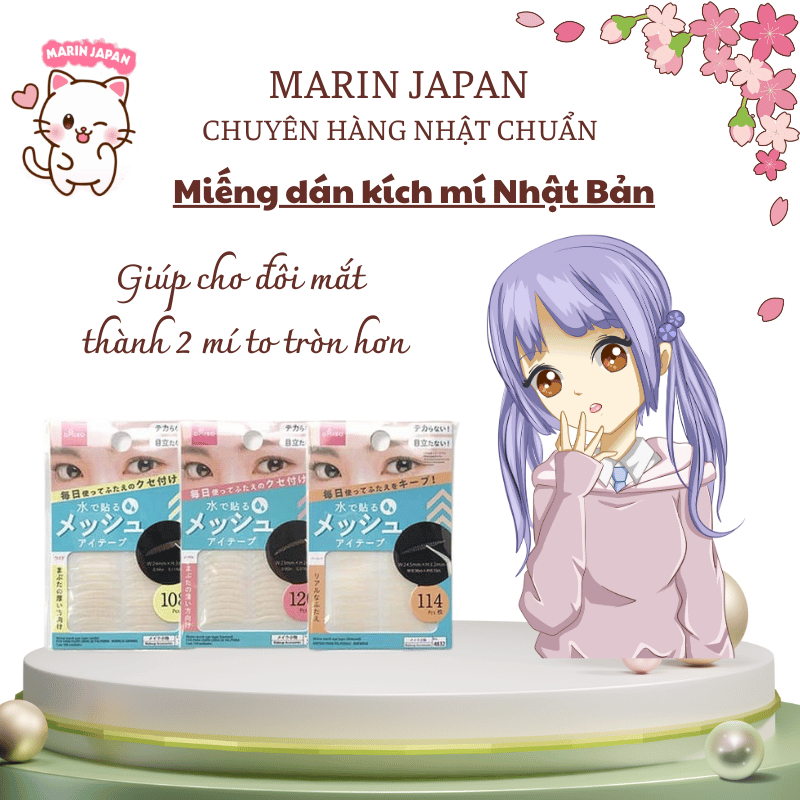 (Hàng Nhật)  Miếng dán kích mí nội địa Nhật Bản