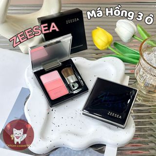 [ZEESEA] Phấn Má Hồng ZEESEA 3 Màu Kèm Cọ Và Gương Trang Điểm Tự Nhiên 3 Color Concealer Blusher 5g