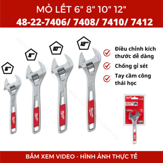  Mỏ lết Milwaukee 48-22-7406 48-22-7408 48-22-7410 48-22-7412 48-22-7508 mỏ lếch điều chỉnh dễ dàng 