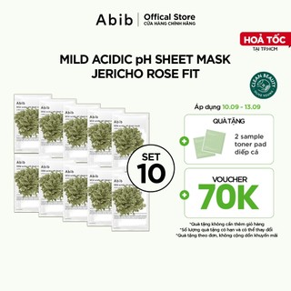 Mặt nạ Abib Mild Acidic ph Sheet Mask Jericho Rose fit 30ml x 10 gói 375g