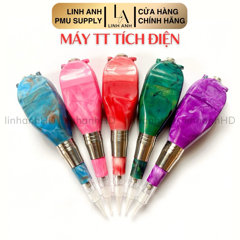 Máy Thần Thánh GT Tích Điện Chỉnh Kim Ngắn Phun Xăm Linh Anh DCPX