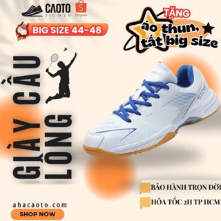 Giày Cầu Lông Bidan Màu Trắng Chống Mòn Đế Big Size 45 46 47 48
