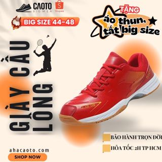 Giày Cầu Lông Bidan Màu Đỏ Chống Mòn Đế Big Size 45 46 47 48