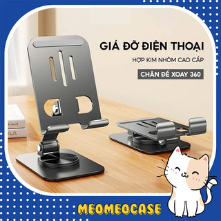 Giá đỡ điện thoại kim loại siêu mỏng trục xoay 360° - xoay mọi góc gấp gọn tiện dụng - Meomeo case
