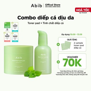 Combo Toner Pad và Tinh chất Diếp cá giúp làm dịu và phục hồi da Abib