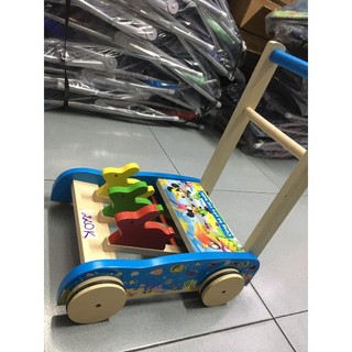 Xe tập đi cho bé SONG SON hàng cao cấp chắc chắn, nhẵn mịn, không dằm, gỗ cao su