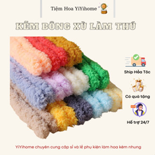 ( Tặng Mắt Mũi ) Kẽm Bông Xù Làm Thú Bông, Hoa Thú Quà Tặng Handmade Trang Trí DIY YiYihome