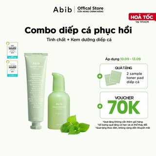 Combo Tinh chất và Kem dưỡng ẩm diếp cá giúp làm dịu da Abib
