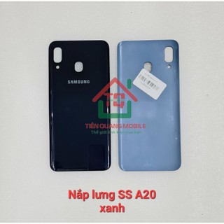 Bộ vỏ samsung A20 (gồm lưng, viền sườn, xương, kính cam, nút bấm, khe sim)