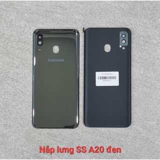 Bộ vỏ samsung A20 (gồm lưng, viền sườn, xương, kính cam, nút bấm, khe sim)