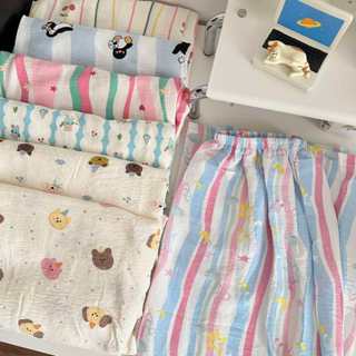 Quần ngủ Nữ ống rộng, quần pijama đũi xốp mỏng nhẹ dễ thương