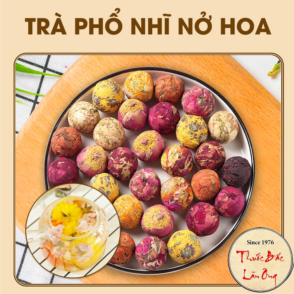 Trà phổ nhĩ nở hoa thượng hạng, trà hoa phổ nhĩ tự chọn - Lãn Ông
