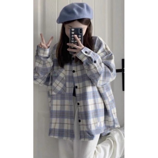 Áo Khoác Áo Sơ Mi Tay Dài Dáng Rộng Họa Tiết Kẻ Sọc Phong Cách Hàn Quốc Thời Trang Mùa Thu Cho Nữ - Hàng mới về | BigBuy360 - bigbuy360.vn