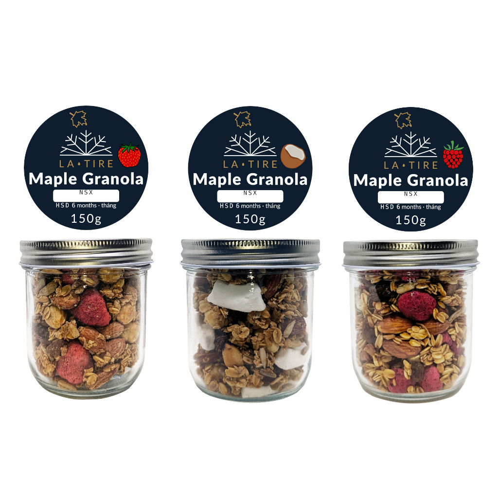 Maple Granola 150g 🍓 Strawberry 🥥 Macapuno ∙ Raspberry