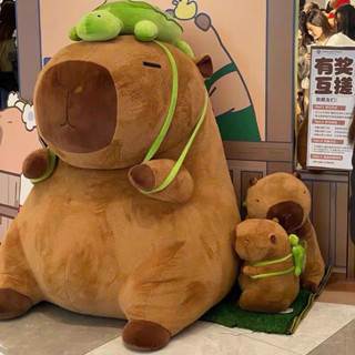 Gấu Bông Capybara Size To Khổng Lồ Đeo BaLo Rùa , Thú Nhồi Bông CapyBara Quà Tặng Cao Cấp