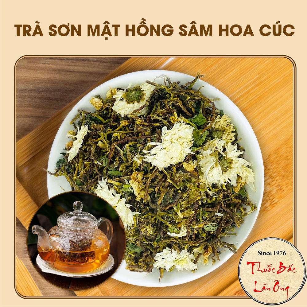 Trà sơn mật hồng sâm hoa cúc 200g, giúp thanh nhiệt, mát gan, giảm căng thẳng, an thần, ngủ ngon