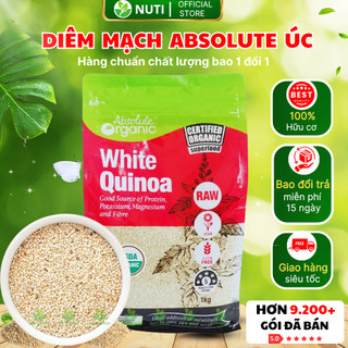 Hạt diêm mạch quinoa úc absolute organic 1kg chuẩn ăn kiêng, giảm cân - siêu tốt sức khoẻ