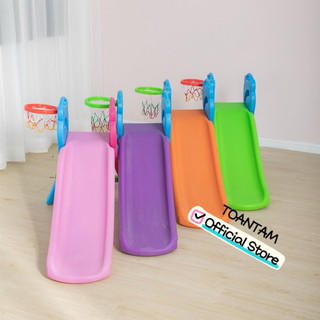 Cầu trượt mini cho bé có ném bóng rổ