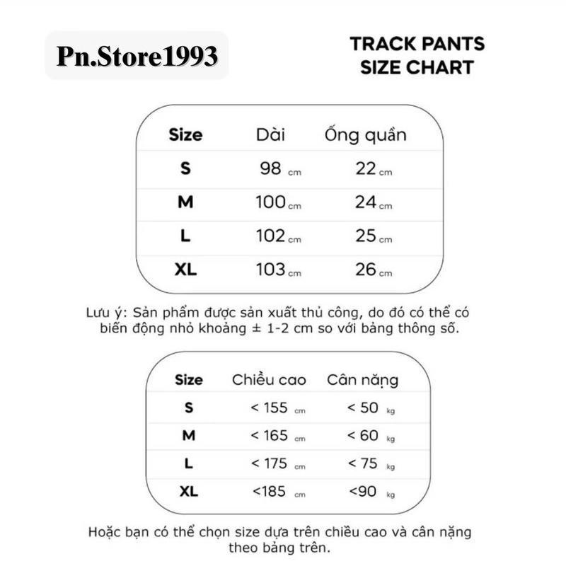 Quần Dài Form Rộng PN.Store1993 vải nỉ 2da Track Pants Unisex Nam Nữ Local Brand Đứng Form Co Giãn Tốt - Menswear Đen | BigBuy360 - bigbuy360.vn