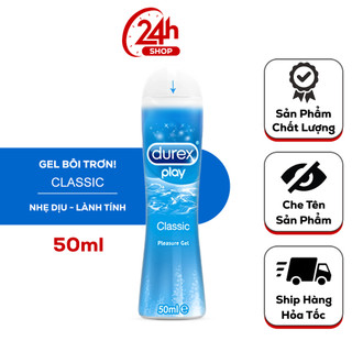 - gel bôi trơn durex play classic 50ml. gel bôi trơn an toàn, hết khô hạn, hỗ trợ cuộc yêu thăng hoa.