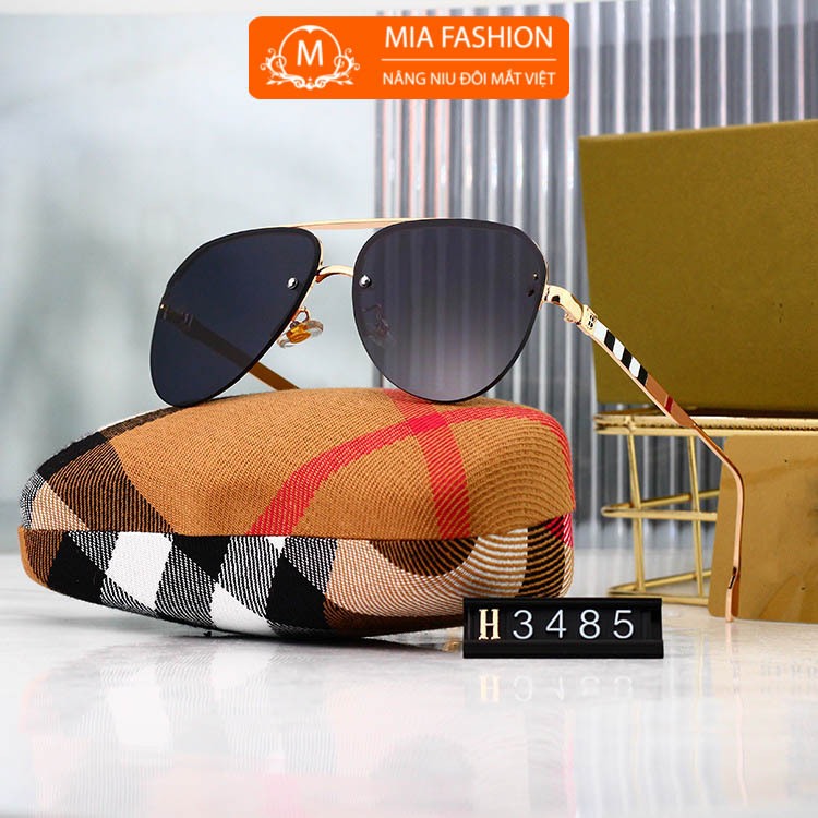 Kính Mát Nam Nữ Hiệu MIA Tròng Thủy Tinh Cường Lực 3 Lớp Full Viền, Gọng Titan Cao Cấp M19