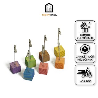 Đế kẹp ảnh polaroid, giấy note nhiều màu sắc , được thiết kế đơn giản đẹp mắt bằng gỗ và đầu kẹp