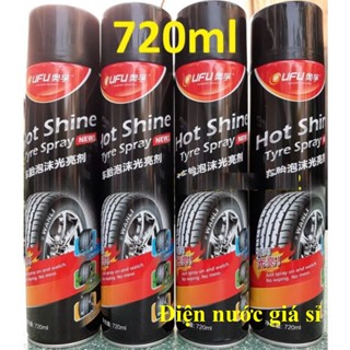 Chai Xịt Đánh Bóng Làm Sạch Lốp Xe, Bảo Vệ Vỏ Lốp Xe HOT SHINE 720ml
