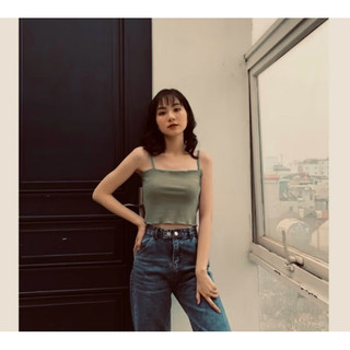 ÁO CROPTOP 2 DÂY CUỐN BIÊN