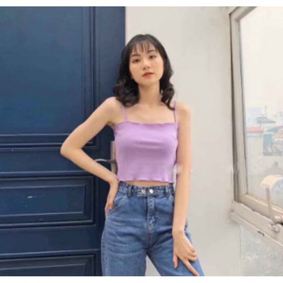 ÁO CROPTOP 2 DÂY CUỐN BIÊN
