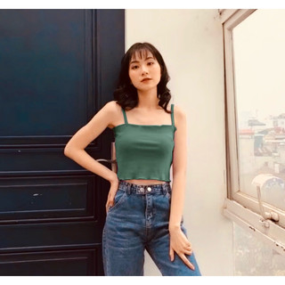 ÁO CROPTOP 2 DÂY CUỐN BIÊN