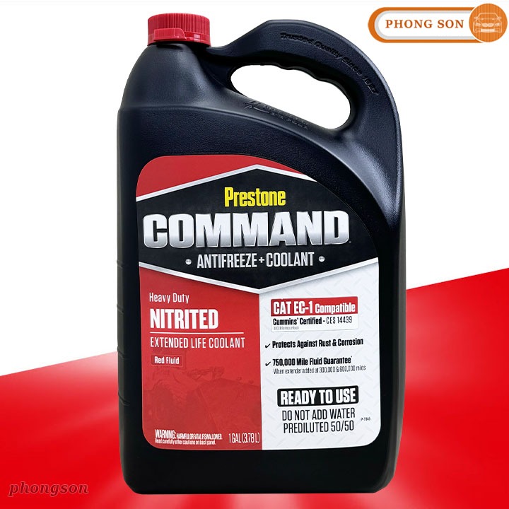 Nước làm mát động cơ Prestone Command can 3.78 lít (ôtô tải, xe khách, container)