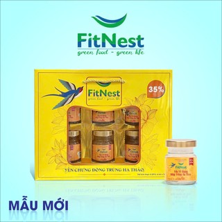 Yến Chưng Đông Trùng Hạ Thảo FitNest Bồi Dưỡng Phục Hồi Sức Khỏe (Hộp 6 hũ x 70ml)
