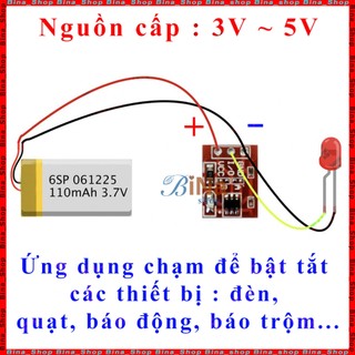 Mạch cảm biến chạm Mini TOUCH TTP223 11*14mm DC 3.2V-5V