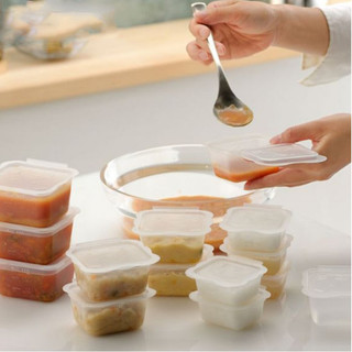 Bộ trữ thức ăn Richell hình mèo Richell khay trữ đông - 100ml 150ml 15ml 25ml 50ml