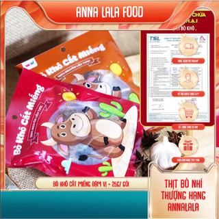 Bò khô cắt miếng đậm vị chính hãng Annalala gói 25g
