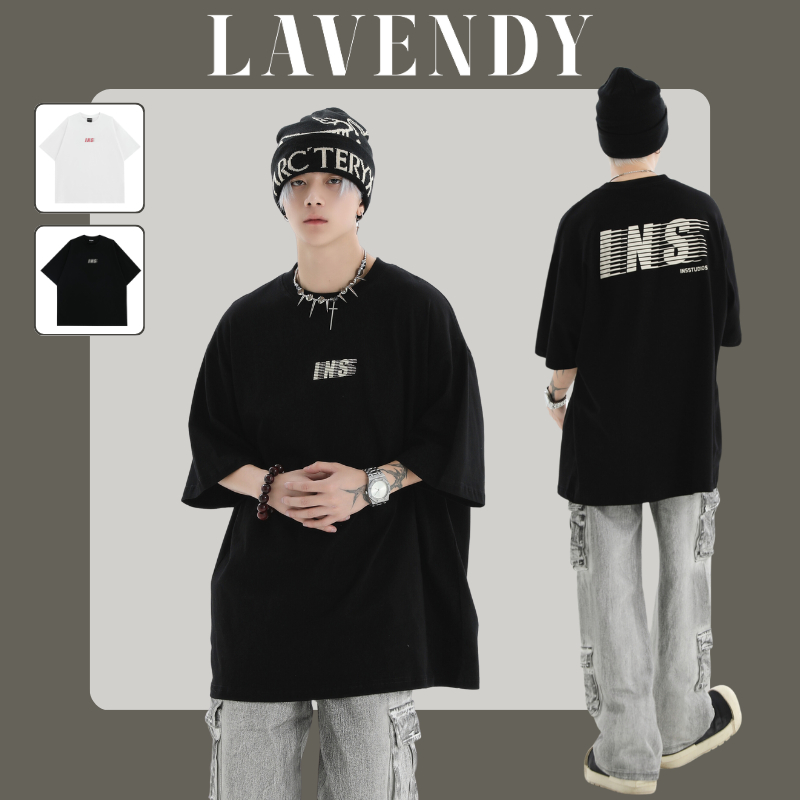 [L009] Áo thun nam unisex local brand LAVENDY áo phông cotton nam nữ màu đen trắng