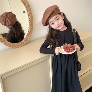 Váy Bé Gái Thepig , Đầm Thu Đông Màu Trơn Dáng Dài Chất Len Tăm Loại 1 Mềm Mịn Cho Bé Từ 2 - 8 Tuổi