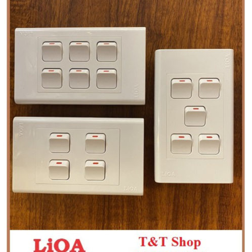 Mặt 4,5,6 công tắc âm tường Lioa
